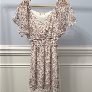 Altar'd State Flowy Floral Short Flutter Sleeves Dress Small S Cottagecore